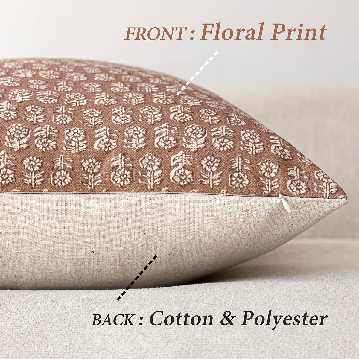 Foindtower vintage flower pattern cover enhances room with warm farmhouse style.