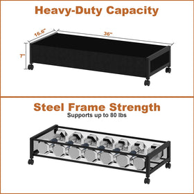 Fokyfok under-bed storage with lid protecting contents from dust