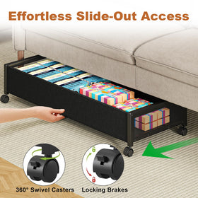 Fokyfok dorm-friendly under-bed storage fits compact spaces