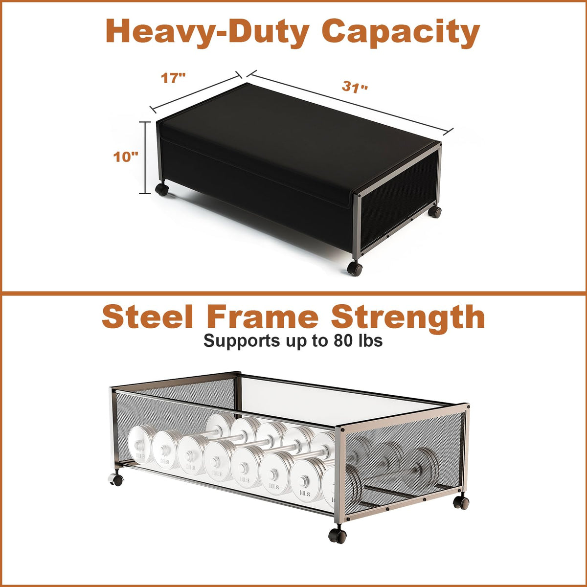 Fokyfok under-bed storage in dorm room maximizes space efficiency