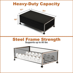 Fokyfok under-bed storage in dorm room maximizes space efficiency