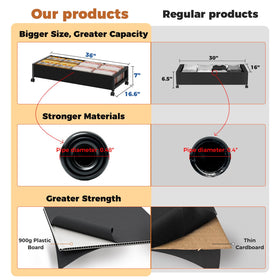 Fokyfok under-bed storage metal-frame supports up to 80 lb