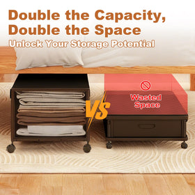 Fokyfok under-bed storage with wheels enables smooth rolling in dorm rooms.
