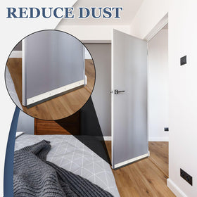 FoldTier door sweep shown in storefront and residential entrances for versatile applications.