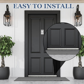 FoldTier all season sweep shown installed on a door panel for interior exterior use.
