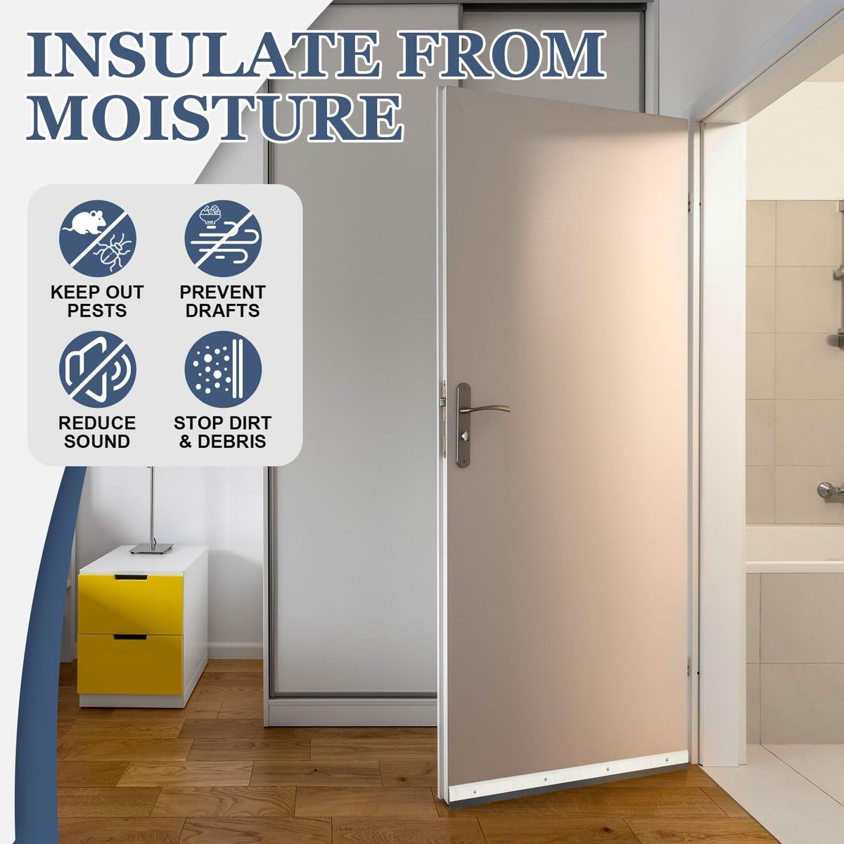 FoldTier seal fits gaps up to 3/8 inch to block moisture and dust.