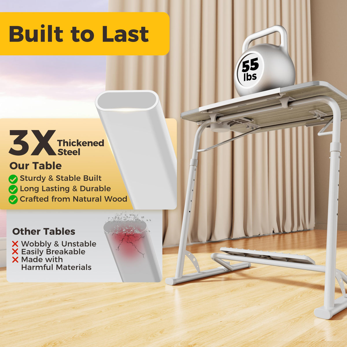 FoldWise edge stopper keeps items secure during use