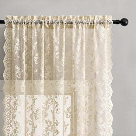 Folkside 84 inch curtain panel showing full length and graceful drape.