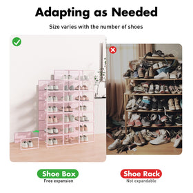 Foluck transparent front door helps identify shoes at a glance and save time.