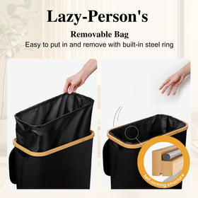 Foluck Slim Laundry Hamper removable inner bag highlights easy wash and quick removal.