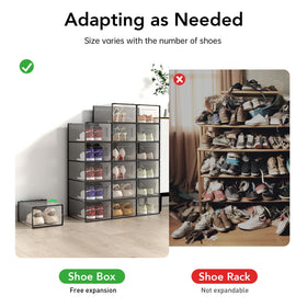 Lids open for easy placement and quick selection.