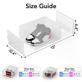 Foluck X-Large shoe storage box side view highlighting interlocking stability.