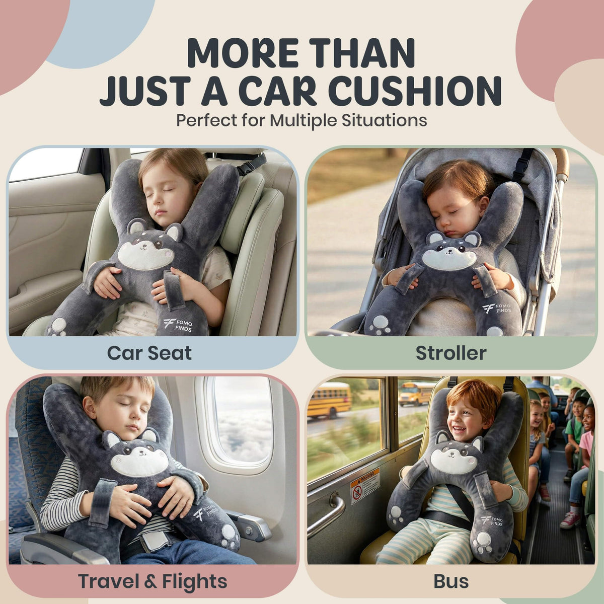 FOMO Finds X-shape design provides all-around head and neck support.