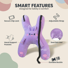 FOMO Finds kids pillow with built-in hand straps for extra support.