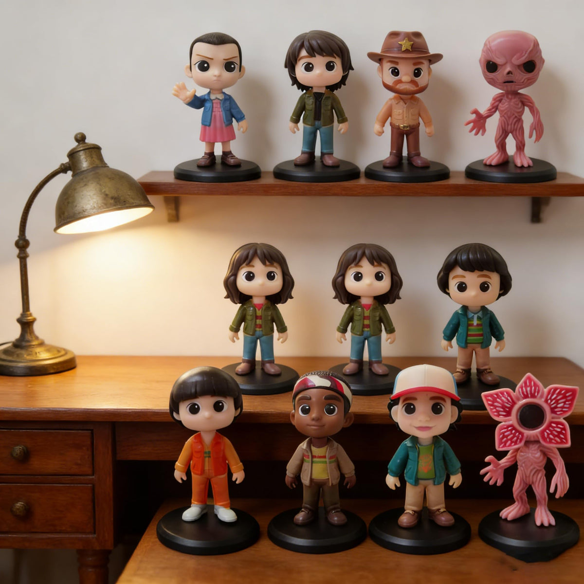 Fomuson Stranger figure shelf display enhancing a collector's space.