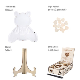 Fonder Mols baby shower guestbook decor suits gender reveal celebrations.