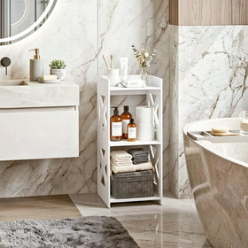 FONHAYE slim space-saving design highlights narrow fit for compact rooms and corners
