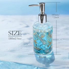 FONMY blue seascape dispenser placed on a desk for easy access