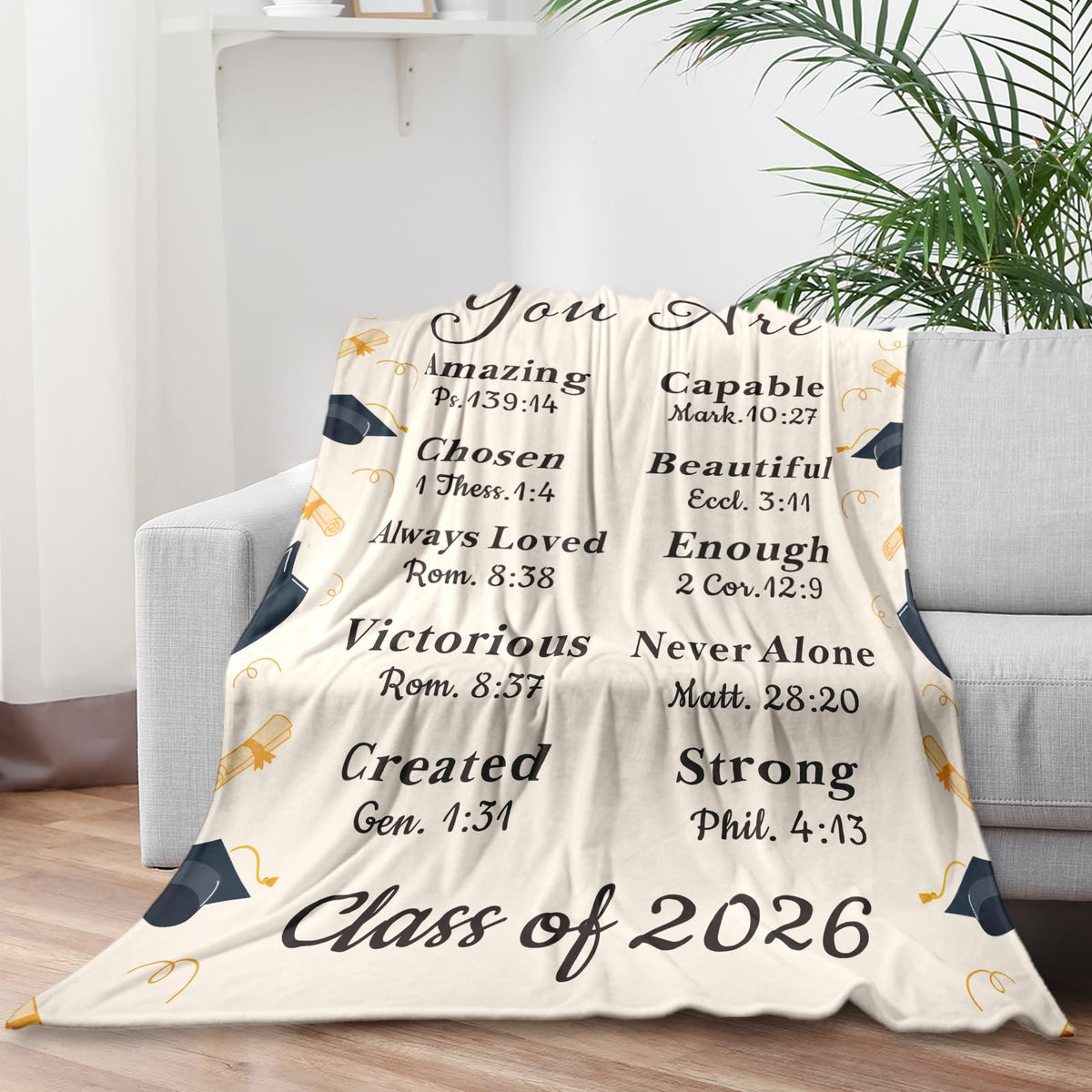 FOOZDEEVAAQ Class of 2026 patterns highlight celebratory motifs for dorm decor