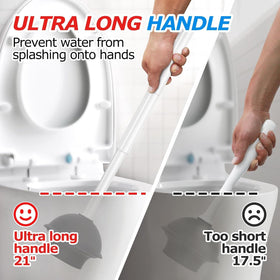 FORASTO 2in1 plunger with extended handle for easy blockage relief.
