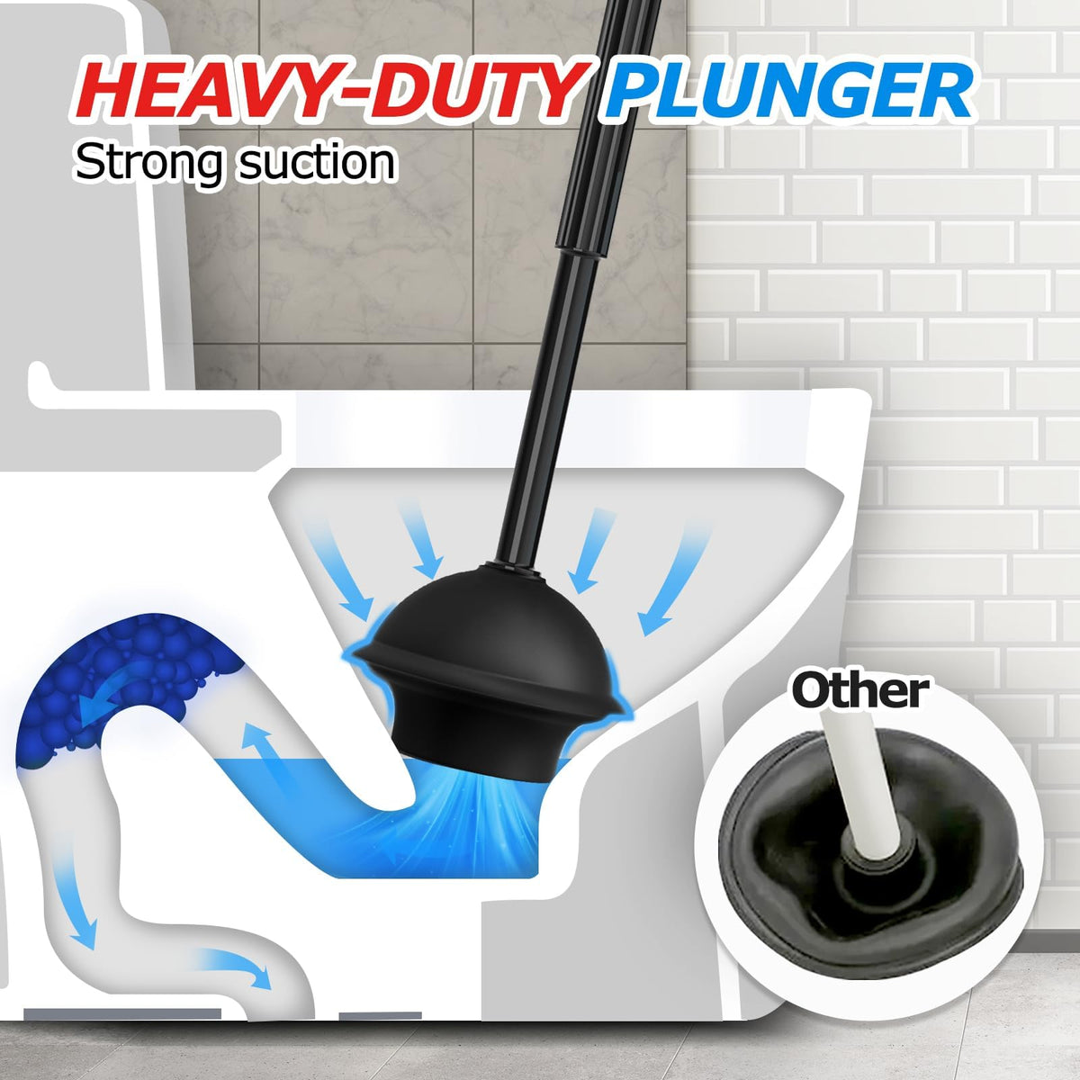 Forasto toilet bowl brush performing 360-degree cleaning around the rim.
