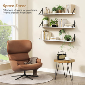 Forbena 36in long wall shelf view demonstrates ample display space