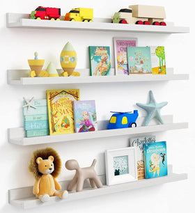 Forbena 36-inch floating shelves wall-mount assembly for quick setup.