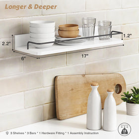 Forbena bathroom wall-mounted shelves close-up showcase modern design and organization.