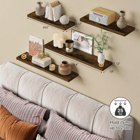 Forbena floating shelves with easy-install mounting hardware ready for quick setup