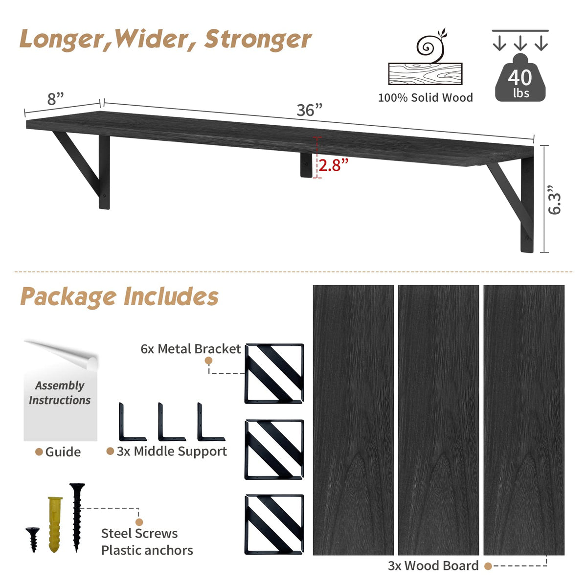 Forbena black finish highlights modern, versatile storage.