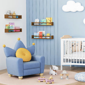 Forbena nursery shelves wall display angle view ideal for organization and play.