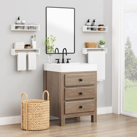 Forbena versatile white-wood shelves suit nursery, playroom, or bedroom decor.