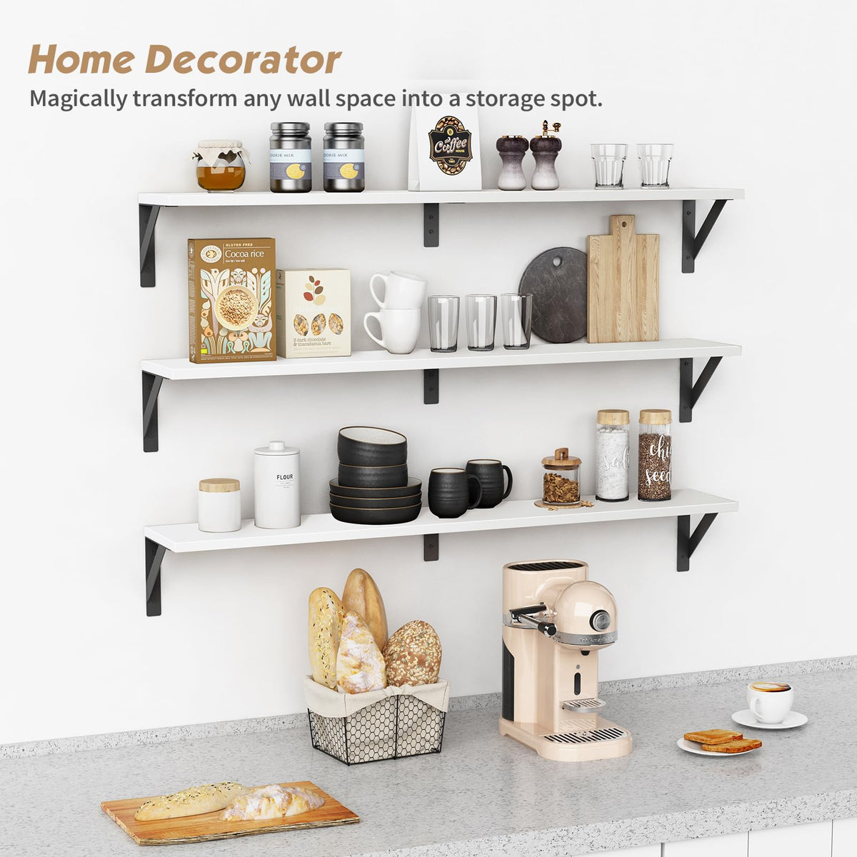 Forbena wall shelves wood texture close up emphasizes natural finish