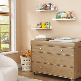 Forbena wood-texture storage shelves offer versatile decor and organization.