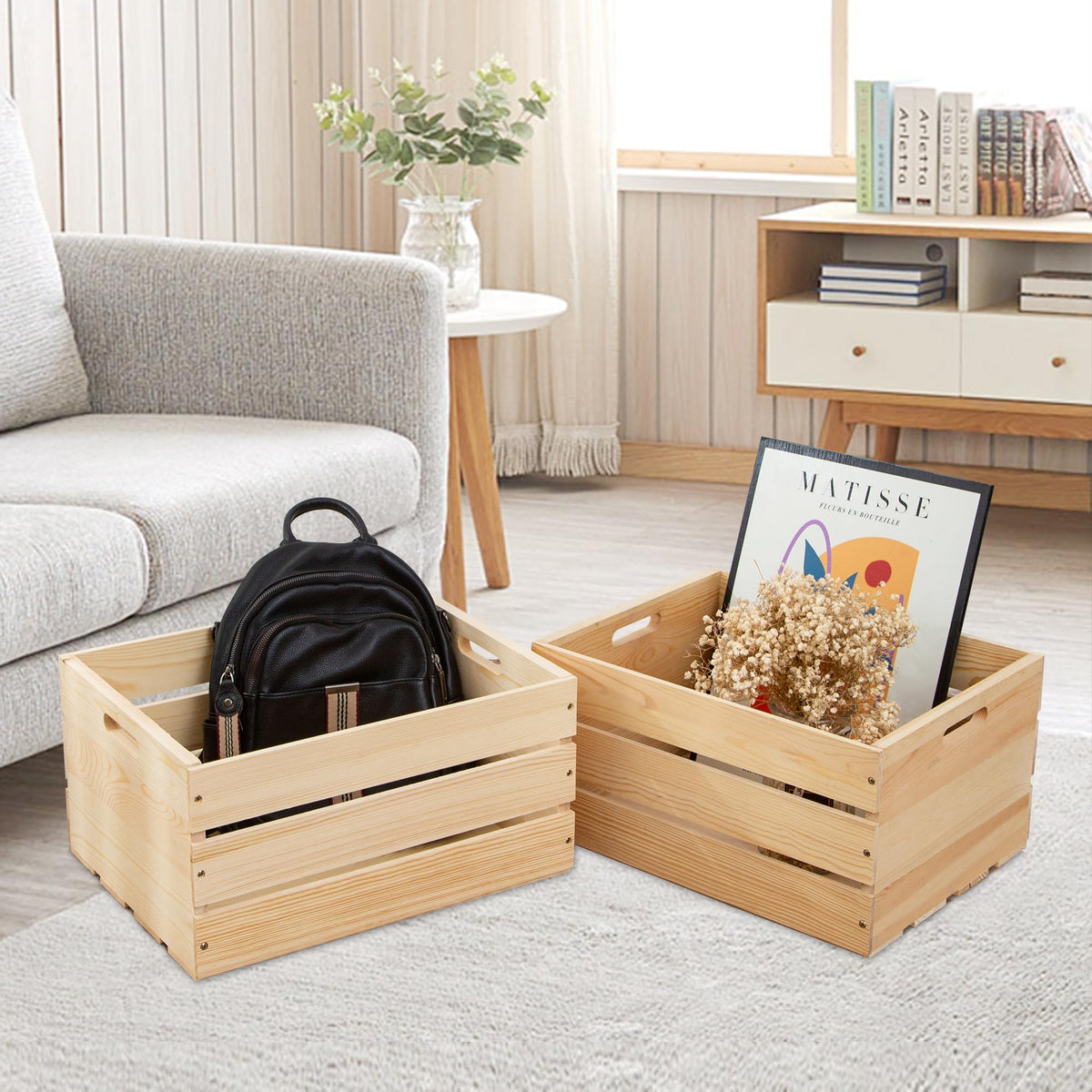 FORBRADS pine crate natural wood texture highlights organic unfinished look