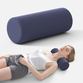 Forcanby neck roll pillow front view showing compact round design for neck support