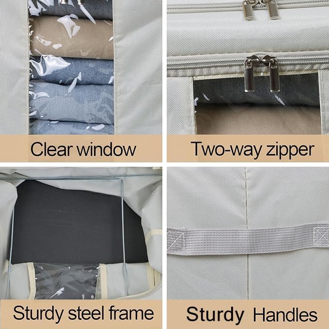 Fordonral 3pc stackable bins positioned in closet maximize space and order.