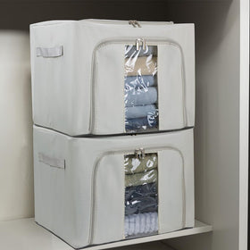 Fordonral versatile storage bins used for linens and clothing accessories.