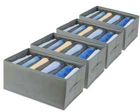 Fordonral extra-large closet organizer with six compartments keeps folded clothes neatly separated.