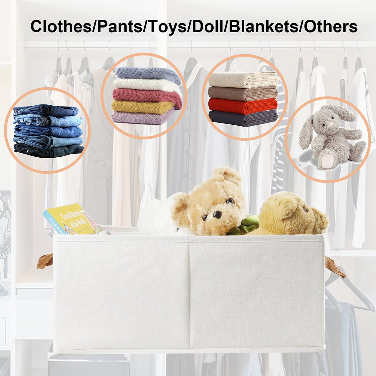Fordonral fabric storage bin demonstrates durable materials for everyday use.