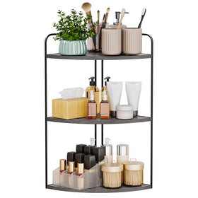 Forest Angle bathroom counter organizer with open shelf for clutter-free vanity.