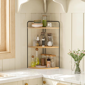 Forest Angle vanity organizer close-up highlights durable iron frame