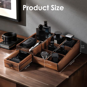 Forest Angle Bourbon Brown organizer drawer-depth demonstrates extra deep drawers for rare items.