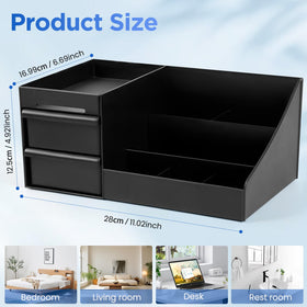 Forest Angle cologne stand with deep drawers for watches and grooming tools
