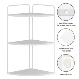 Forest Angle corner shelf vanity storage in corner placement for neat bathroom organization