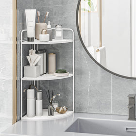 Forest Angle daily-use setup saves counter space with elegant bathroom storage