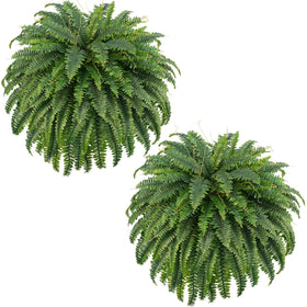 FOREST PRINCE 50 inch fake ferns bundle for outdoor decor with lush leaves