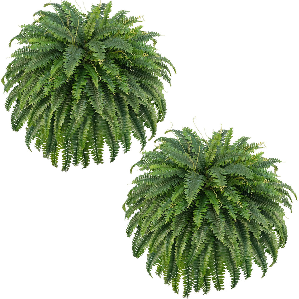 FOREST PRINCE 50 inch fake ferns bundle for outdoor decor with lush leaves