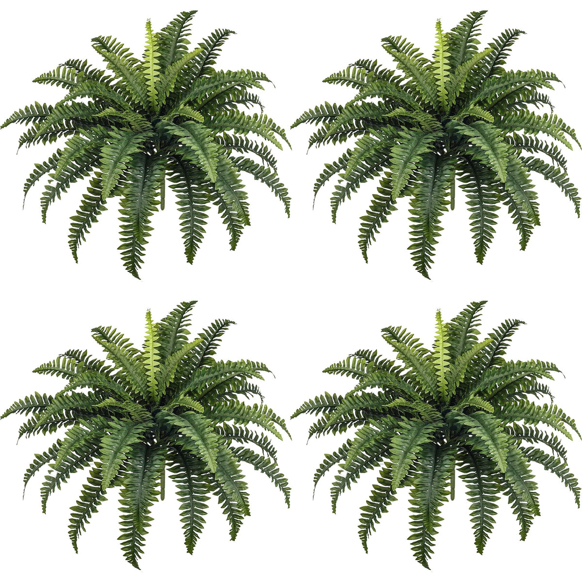Forest Prince 35-inch fake fern bundle closeup showing 39 fronds for lifelike texture.