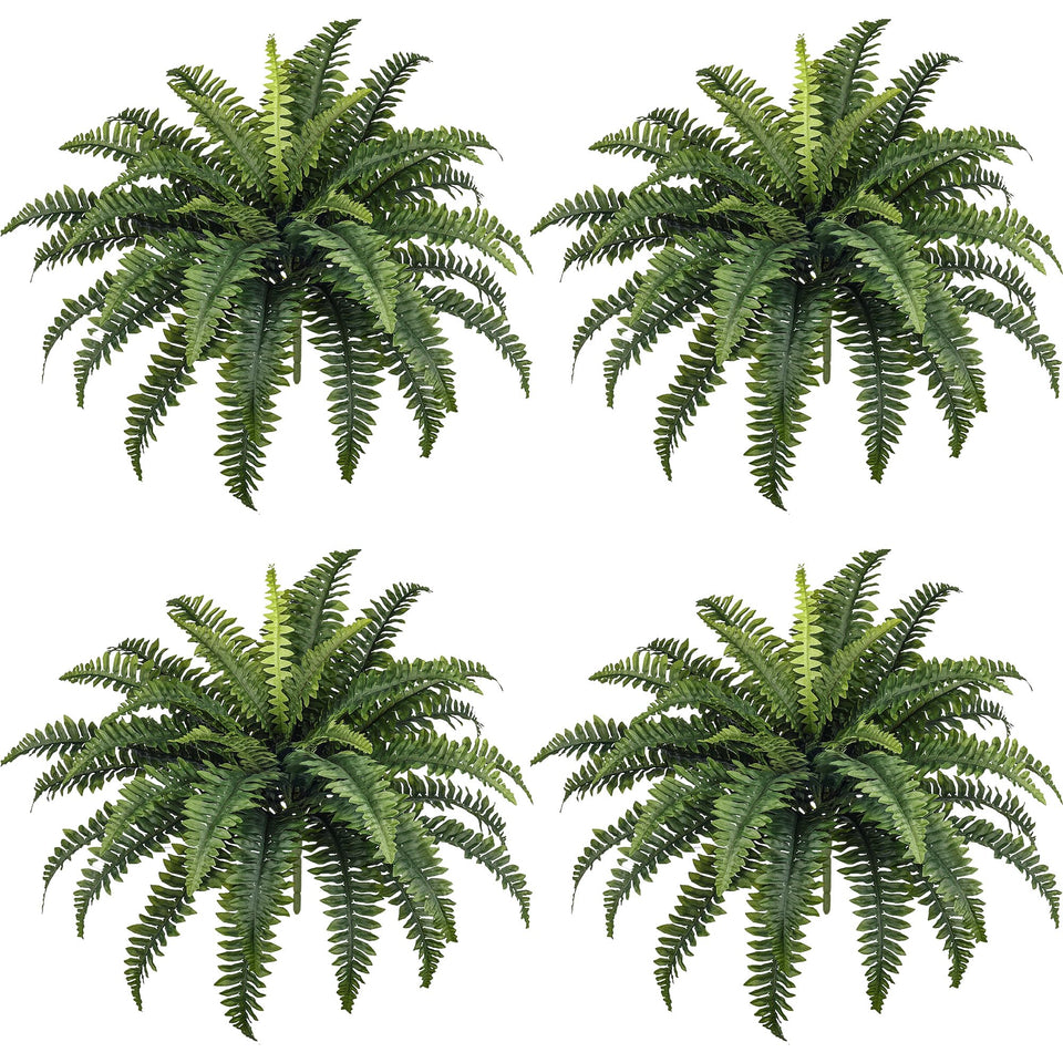 Forest Prince 35-inch fake fern bundle closeup showing 39 fronds for lifelike texture.